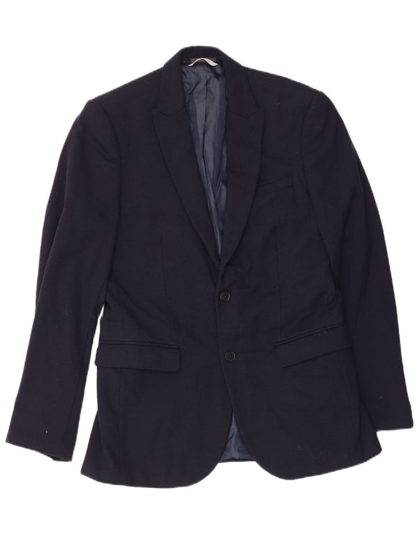 Giacca blazer slim fit a 2 bottoni Marks & Spencer da uomo UK 38 medio blu navy