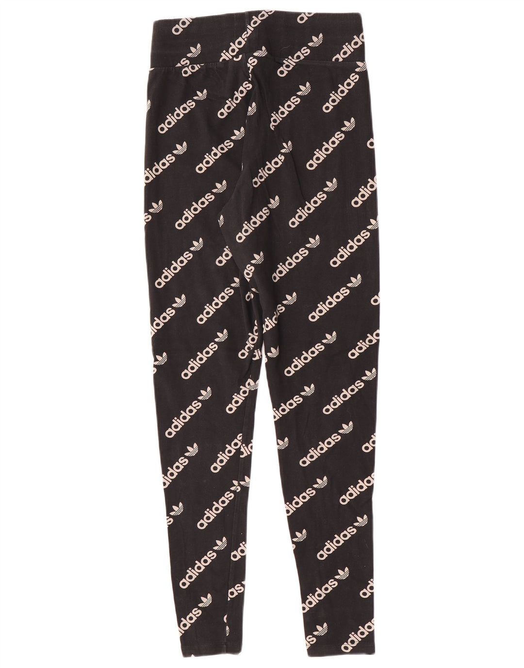 Leggings grafici da donna Adidas UK 12 cotone medio nero