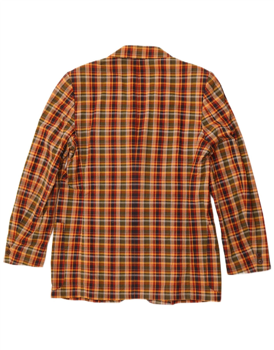 Giacca blazer da uomo a 2 bottoni VINTAGE IT 54 2XL cotone a quadri multicolore