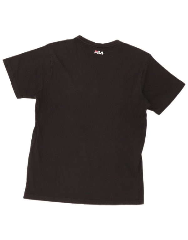 T-shirt grafica da uomo Fila Top XS in cotone nero