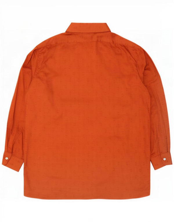 Schild Camicia da uomo taglia 43 Large Arancione Ikat Cotton