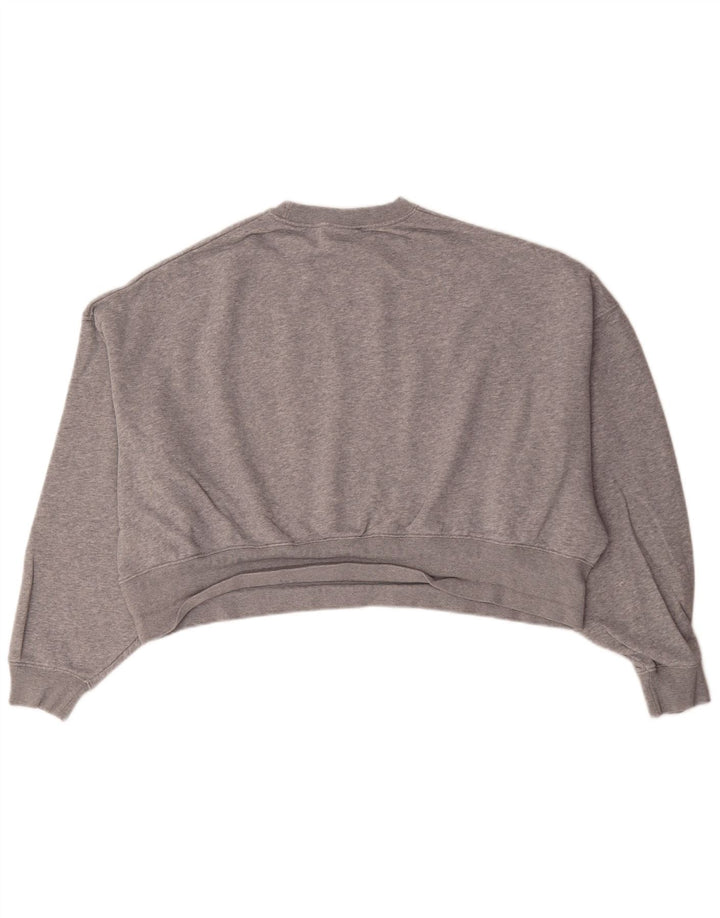 Felpa corta oversize da donna Nike UK 10 piccola grigia chiazzata