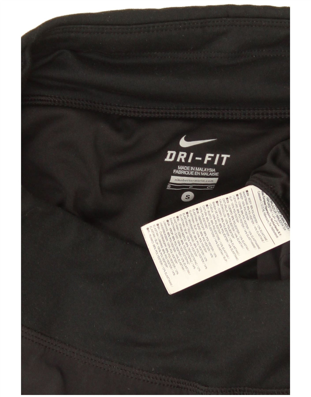 Pantaloncini sportivi Nike da donna Dri Fit UK 10 piccoli poliestere nero
