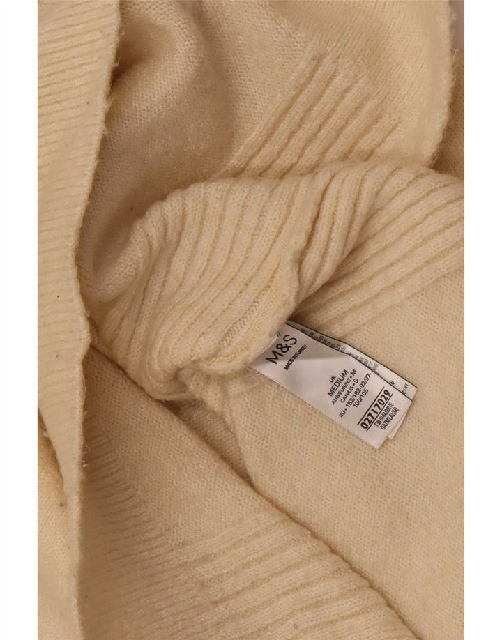 Maglione maglione da uomo Marks & Spencer a collo alto in acrilico beige medio
