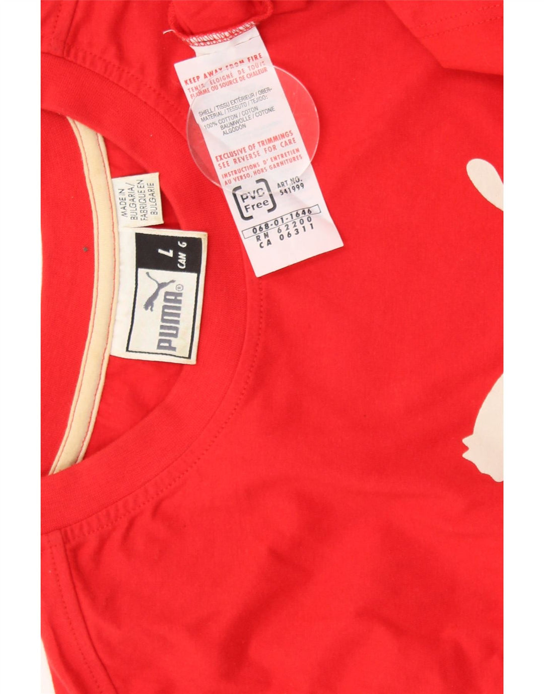 Canotta grafica da uomo PUMA grande rossa in cotone