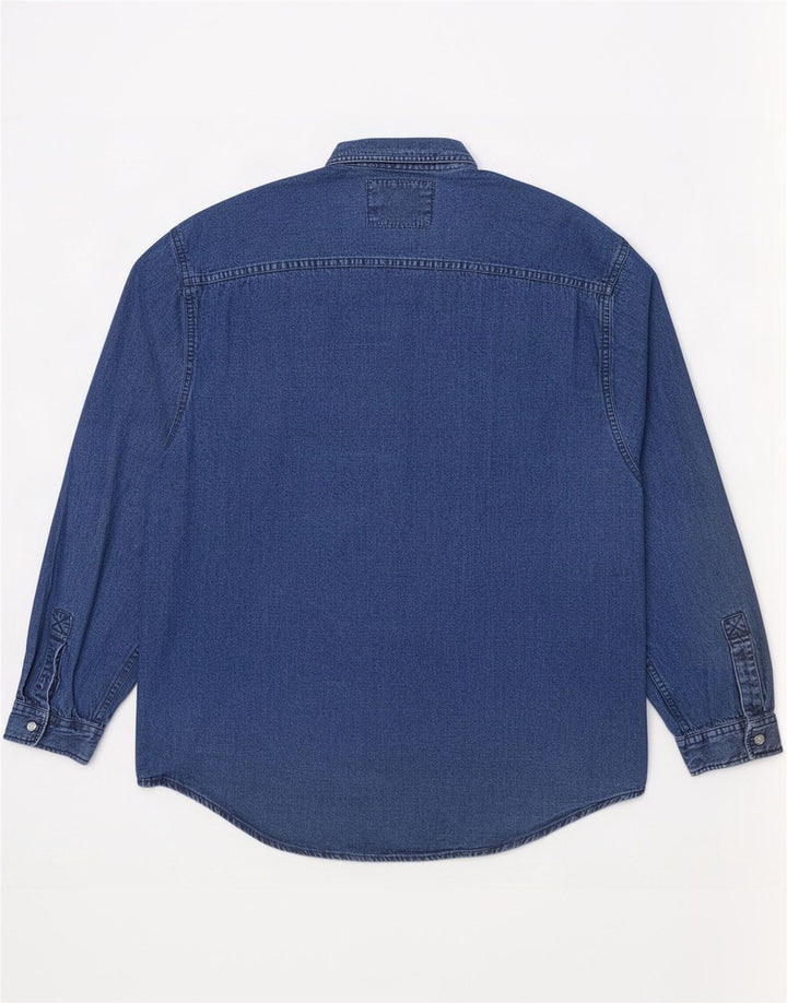 Levi's Camicia di jeans da uomo grande in cotone blu