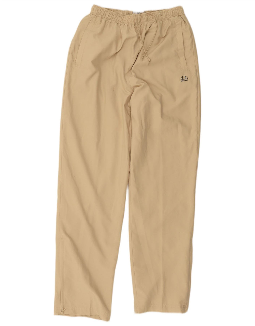 Pantaloni chino dritti da donna Ellesse UK 12 Medium W24 L29 Poliestere beige
