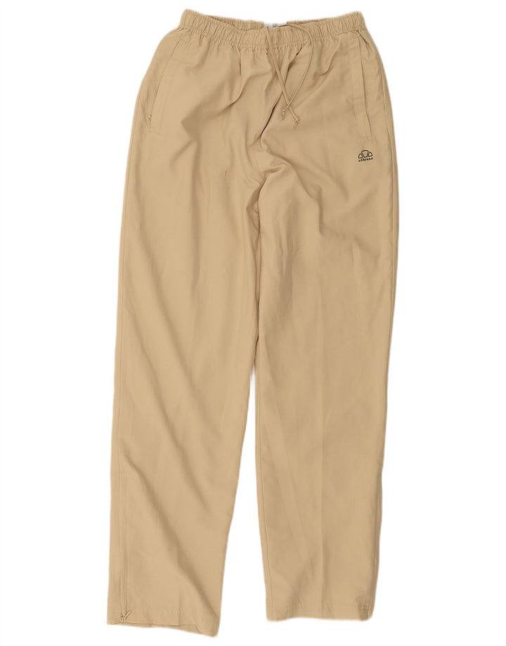 Pantaloni chino dritti da donna Ellesse UK 12 Medium W24 L29 Poliestere beige