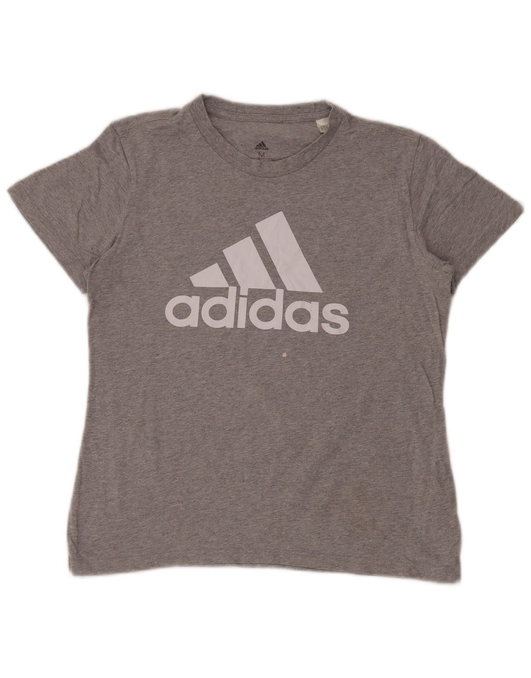 T-shirt grafica da donna Adidas Top UK 12 cotone grigio medio