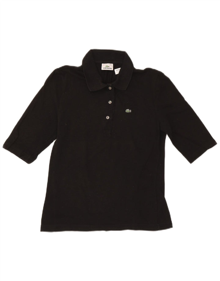 Polo da donna Lacoste taglia 42 grande in cotone nero
