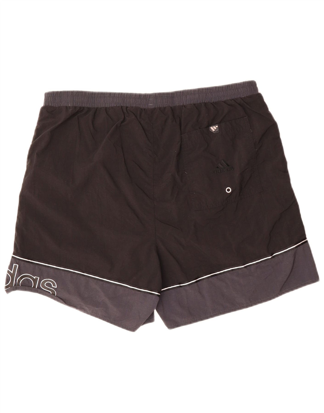 Costume da bagno grafico da uomo Adidas XL poliestere color block nero