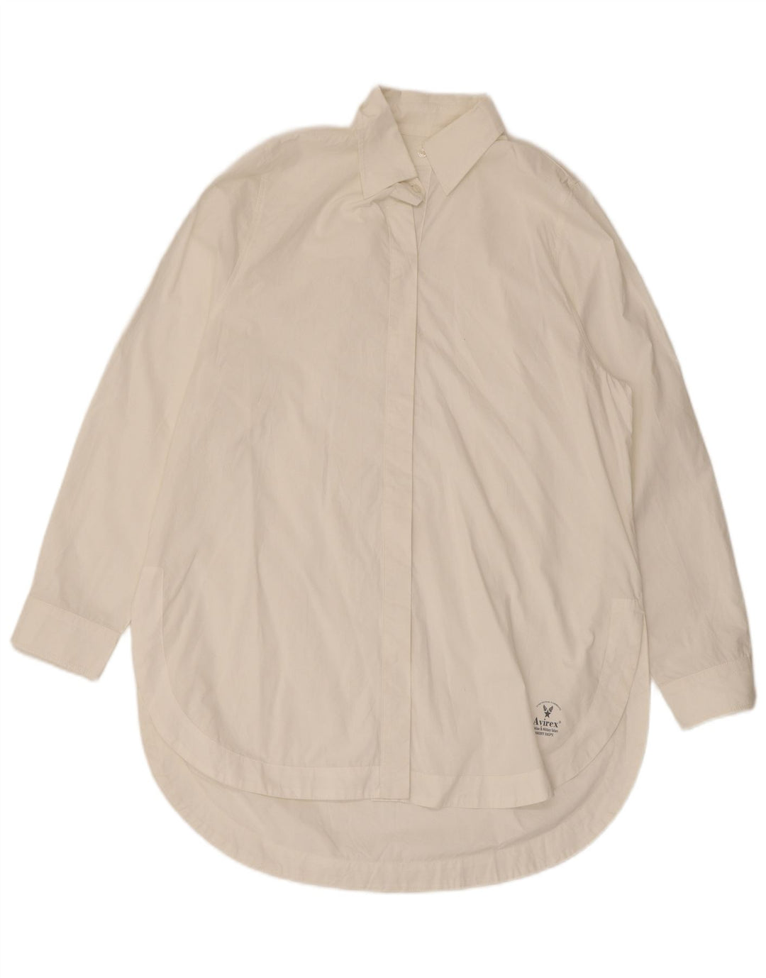 Camicetta a camicia lunga da donna Avirex UK 14 medio bianco sporco