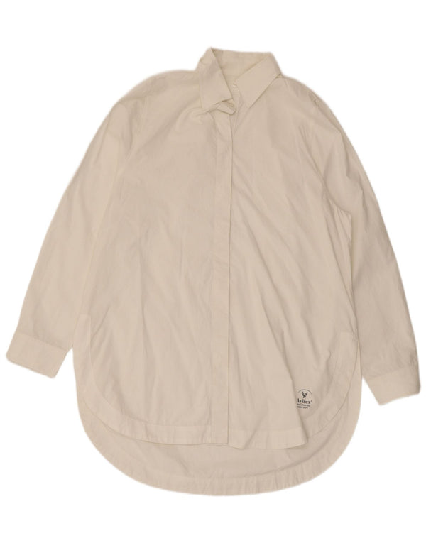 Camicetta a camicia lunga da donna Avirex UK 14 medio bianco sporco