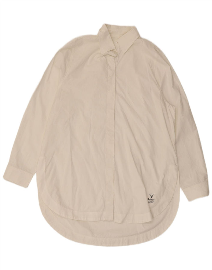Camicetta a camicia lunga da donna Avirex UK 14 medio bianco sporco