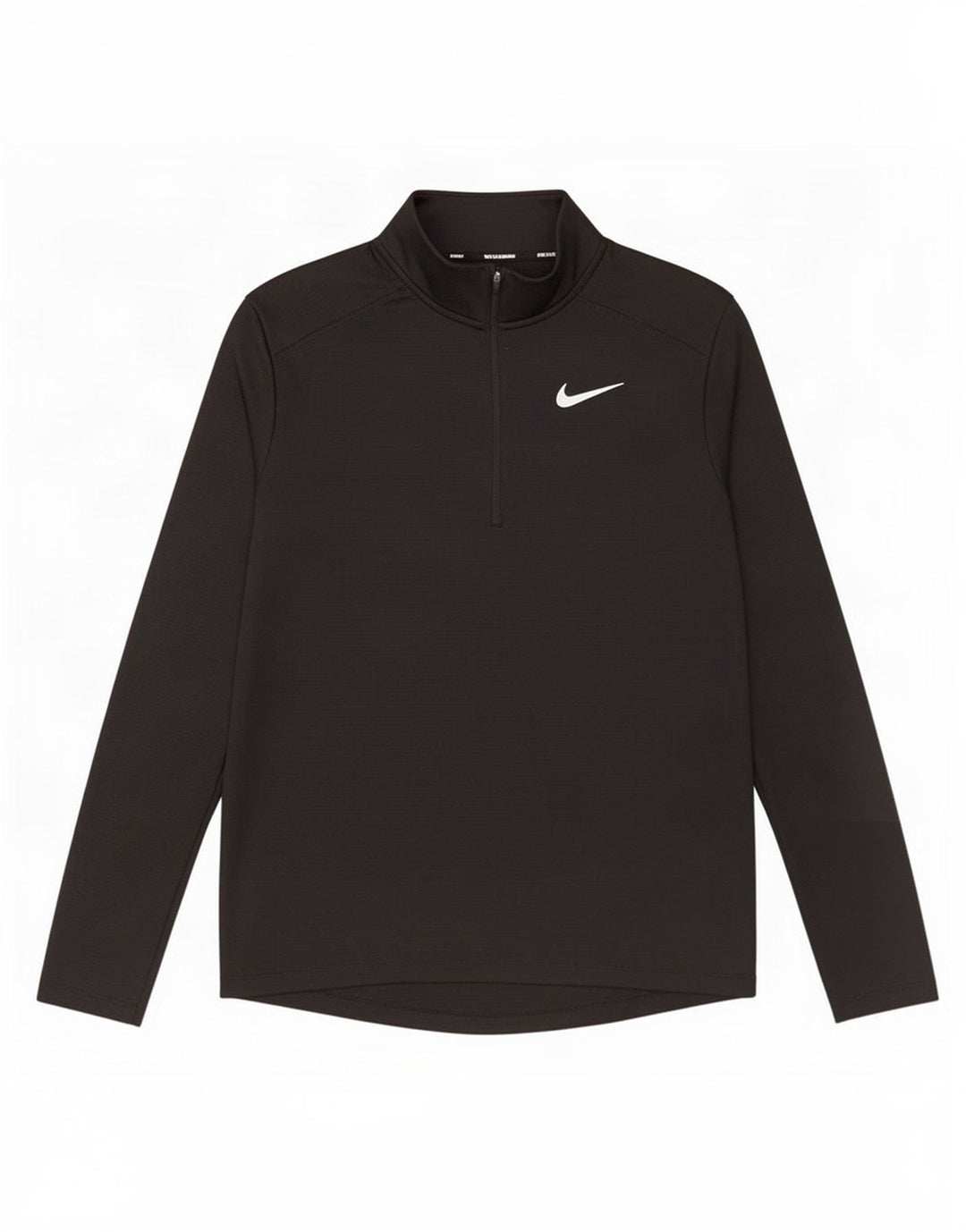 Maglia da tuta Nike Dri Fit con zip e collo pullover da uomo, poliestere nero medio