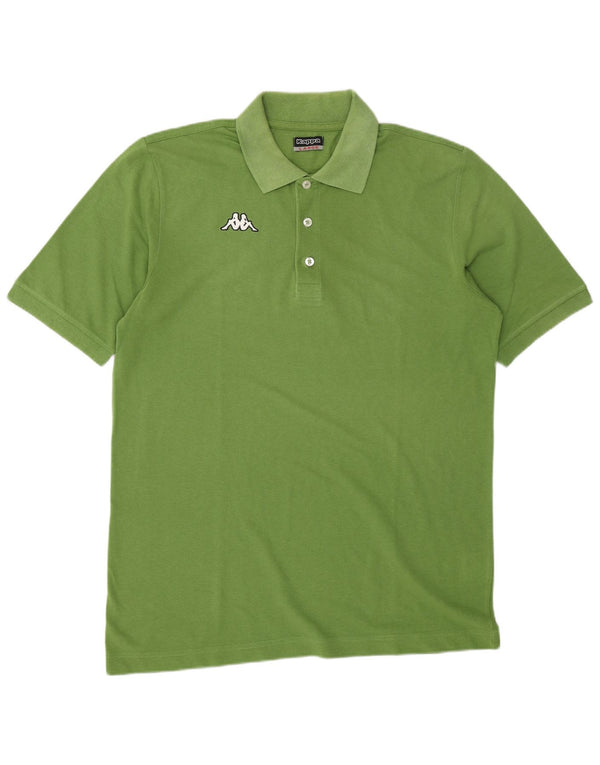 Polo Kappa Uomo Large Verde Cotone