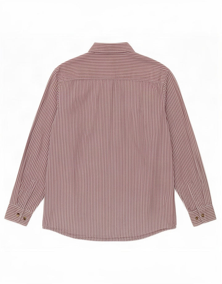 Camicia da uomo Wrangler in cotone gessato rosso medio