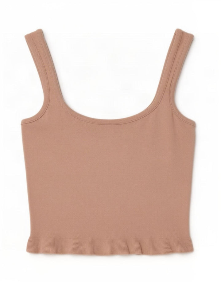 Top corto con canottiera corta da donna Zara UK 8 piccolo rosa