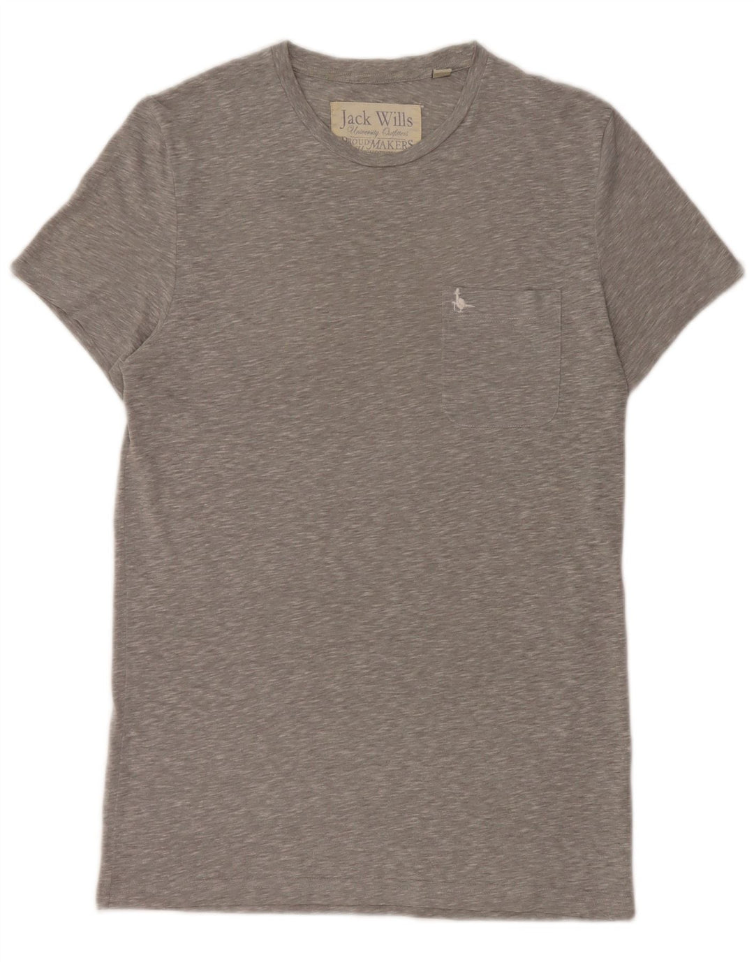 T-shirt da uomo Jack Wills Top in cotone chiazzato grigio piccolo
