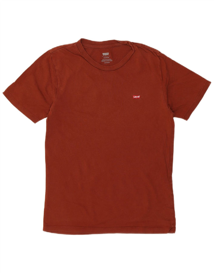 T-shirt Levi's da uomo con vestibilità standard, taglia XS in cotone marrone