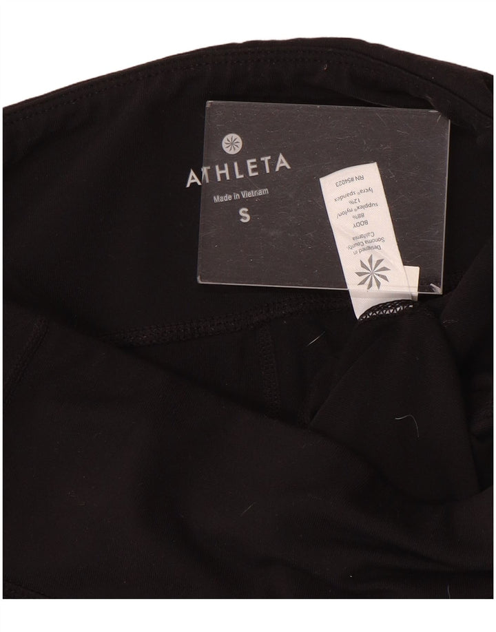 ATHLETA Leggings Capri da donna UK 10 piccolo nylon nero
