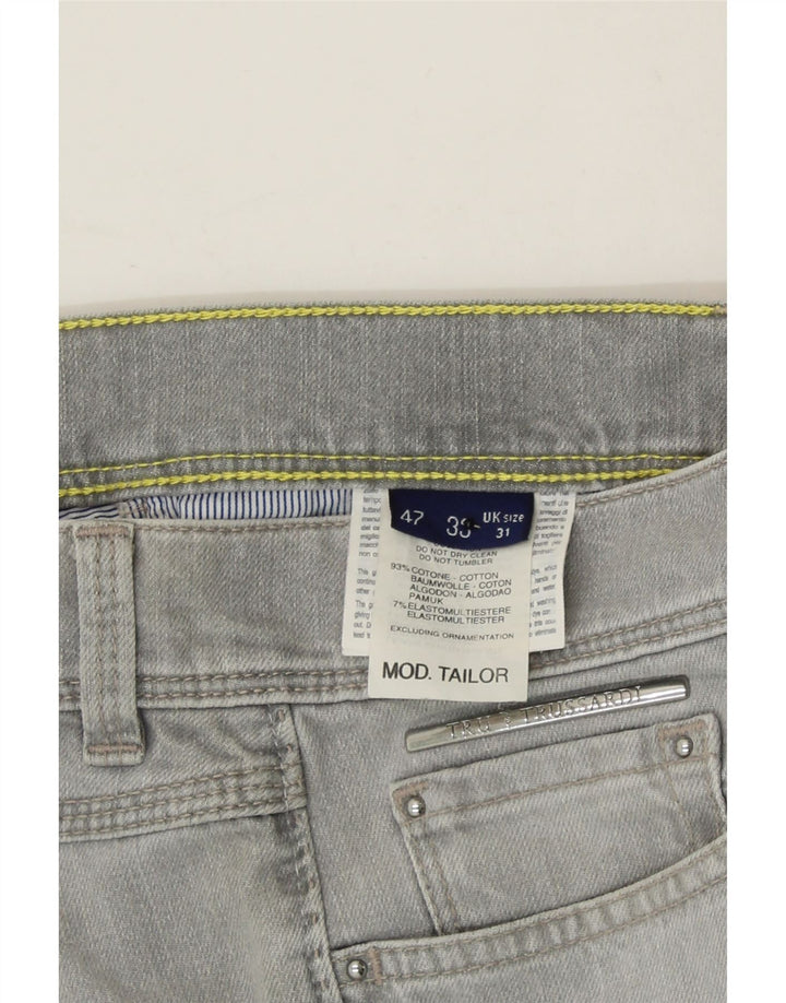 TRUSSARDI Womens Straight Jeans W31 L28 Grey Cotton Vintage Trussardi and Second-Hand Trussardi from Messina Hembry 
