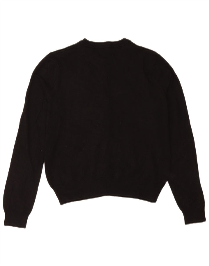 Maglione cardigan corto da donna Marks & Spencer UK 12 viscosa nera media