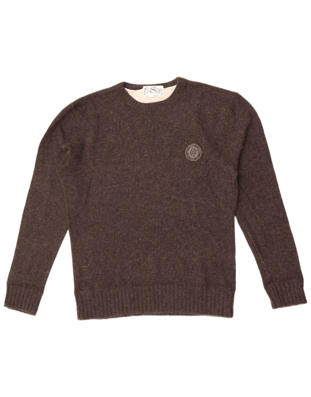 Maglione maglione girocollo da donna Levi's UK 14 Cotone grigio medio