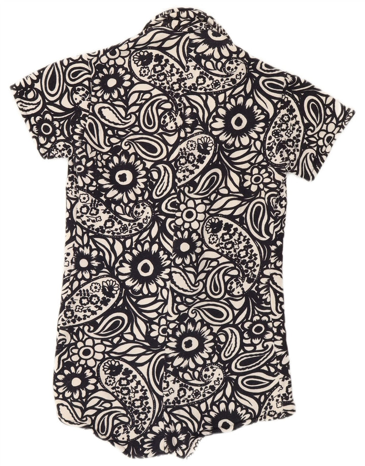 Body vintage da donna IT 44 medio nero con motivo cachemire