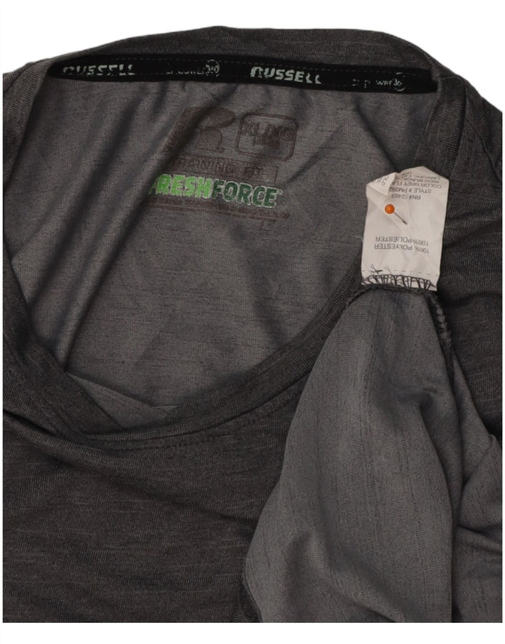 T-shirt da uomo RUSSELL ATHLETIC UK 46/48 XL Poliestere grigio