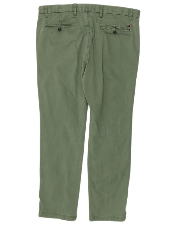 Pantaloni chino slim da uomo Tommy Hilfiger W36 L30 cotone verde