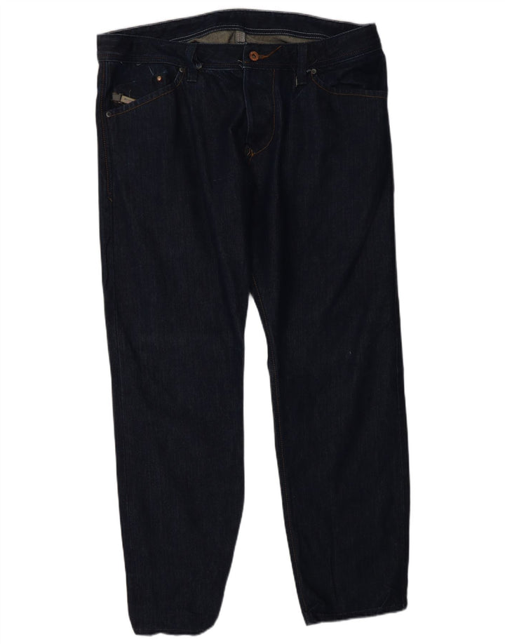 Jeans dritti da uomo DIESEL W34 L28 cotone blu navy