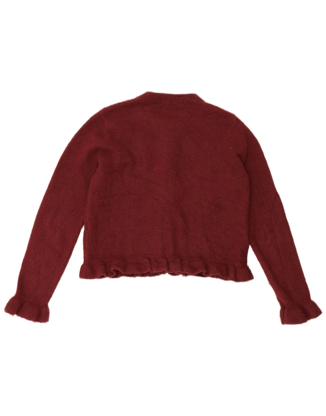 Maglione cardigan da donna Zara UK 10 piccolo bordeaux