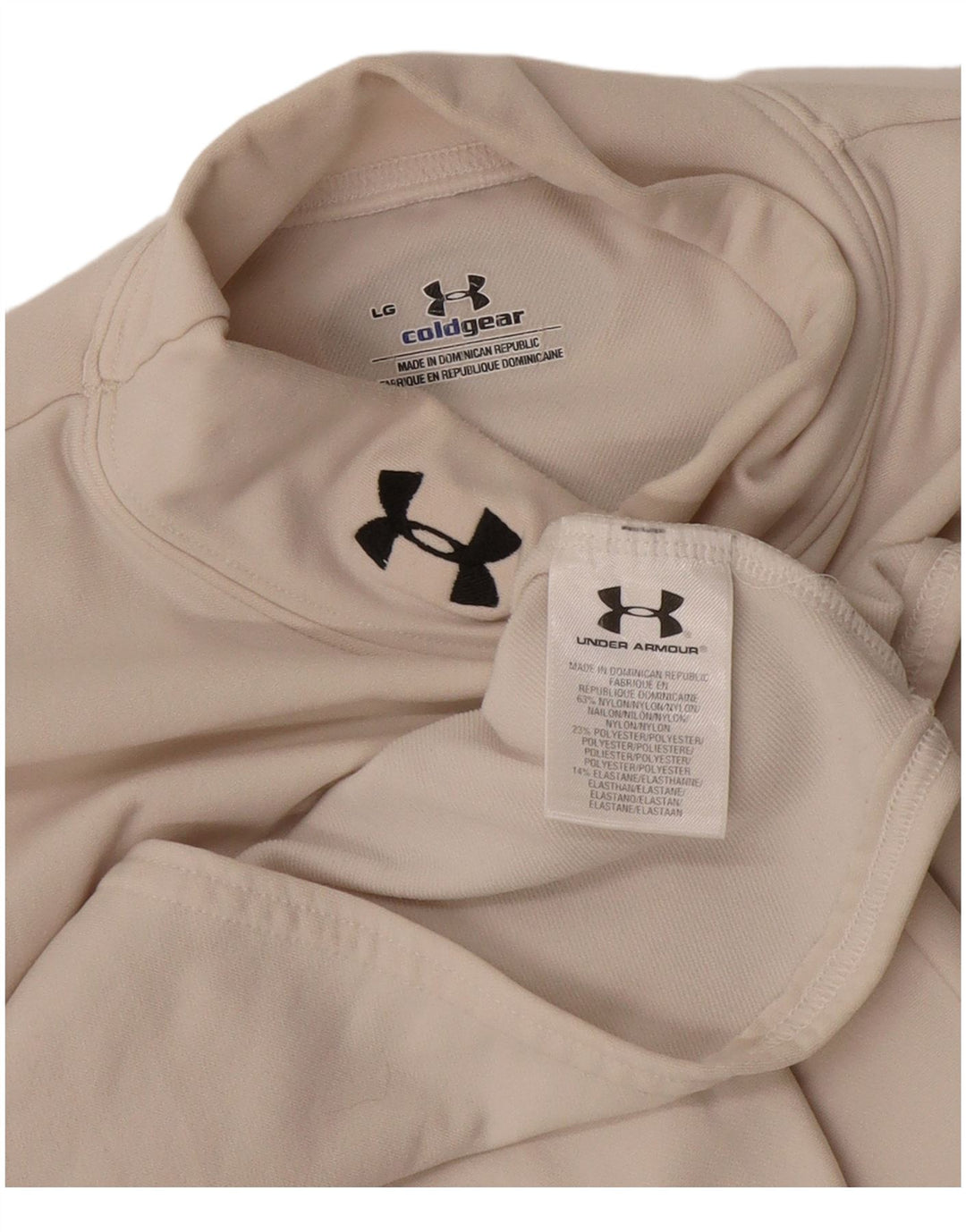 Under Armour Donna Cold Gear Top manica lunga grande nylon bianco sporco