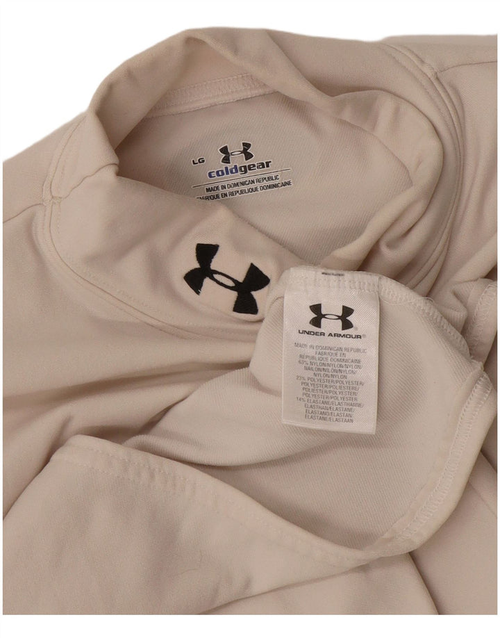 Under Armour Donna Cold Gear Top manica lunga grande nylon bianco sporco