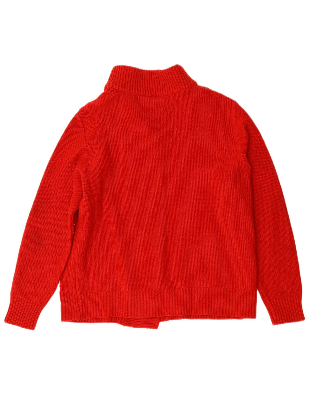 Maglione cardigan da donna vintage UK 12 Acrilico rosso medio