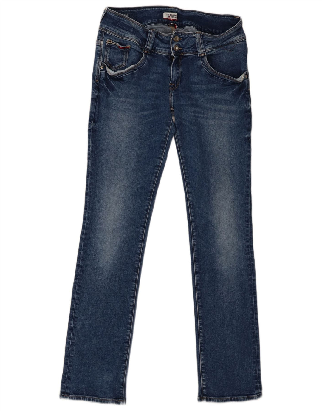 Jeans slim da donna Tommy Hilfiger W28 L29 cotone blu