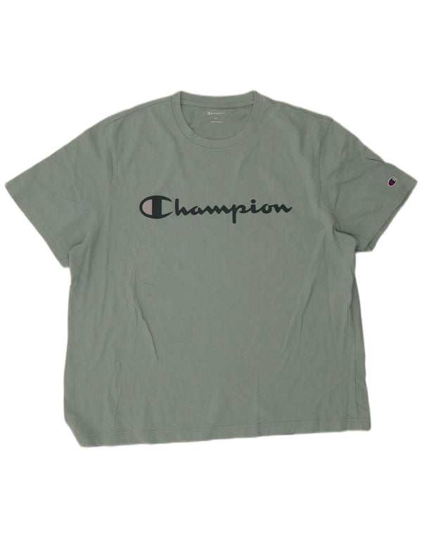 T-shirt grafica da uomo Champion Top 2XL cotone verde