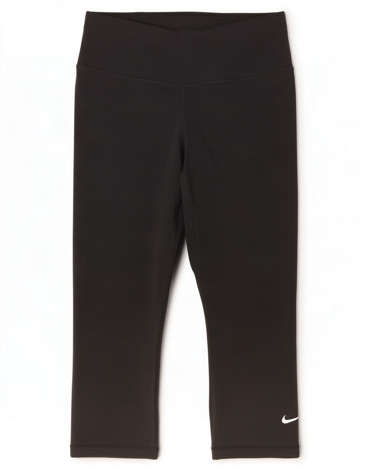 Leggings Nike Dri Fit Capri da donna UK 8 Small poliestere nero
