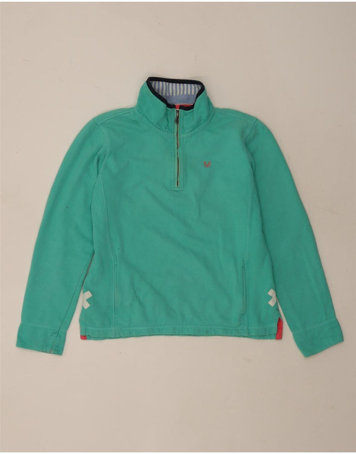 CREW CLOTHING Felpa oversize da donna Maglione UK 12 Verde medio