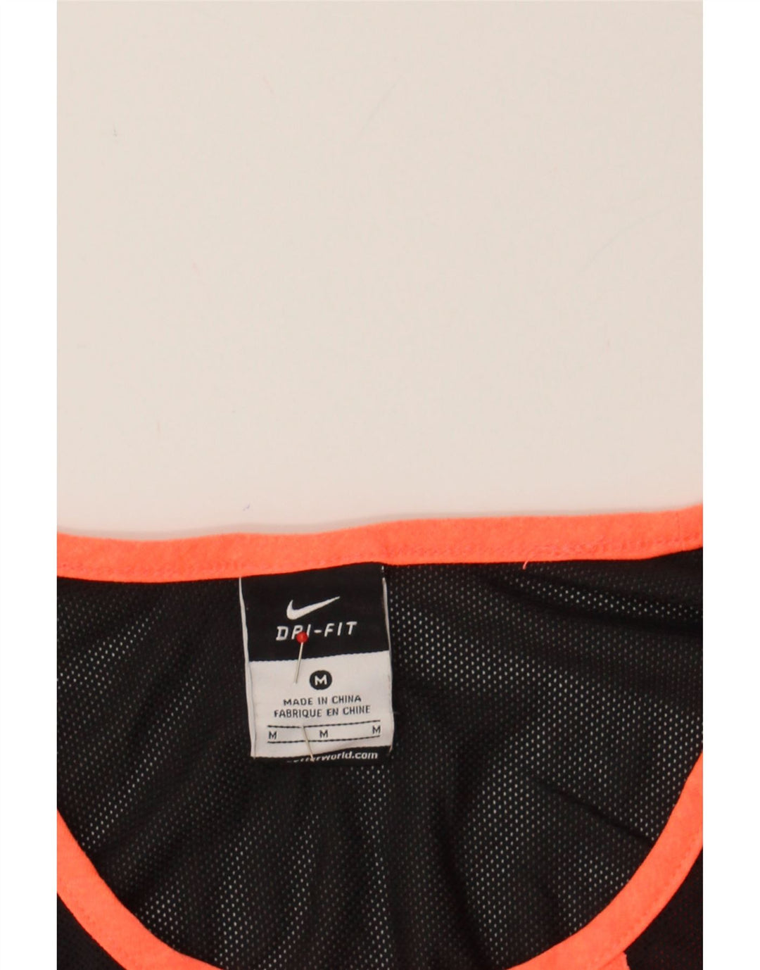 NIKE Womens Dri Fit Top Long Sleeve UK 12  Medium Orange Colourblock Vintage Nike and Second-Hand Nike from Messina Hembry 