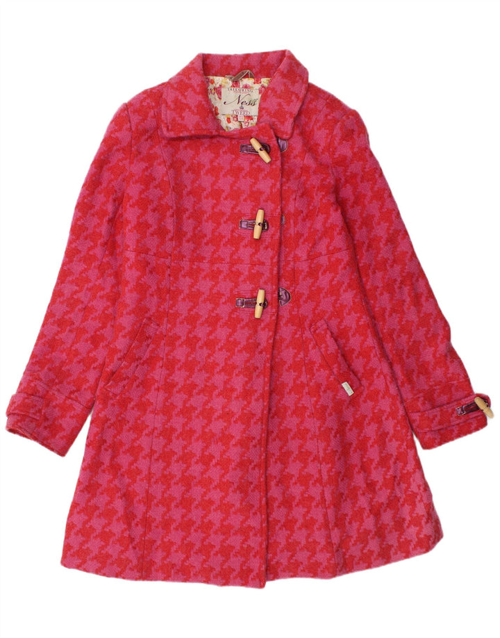 Montgomery da donna Ness UK 8 Small Lana pied de poule rosa