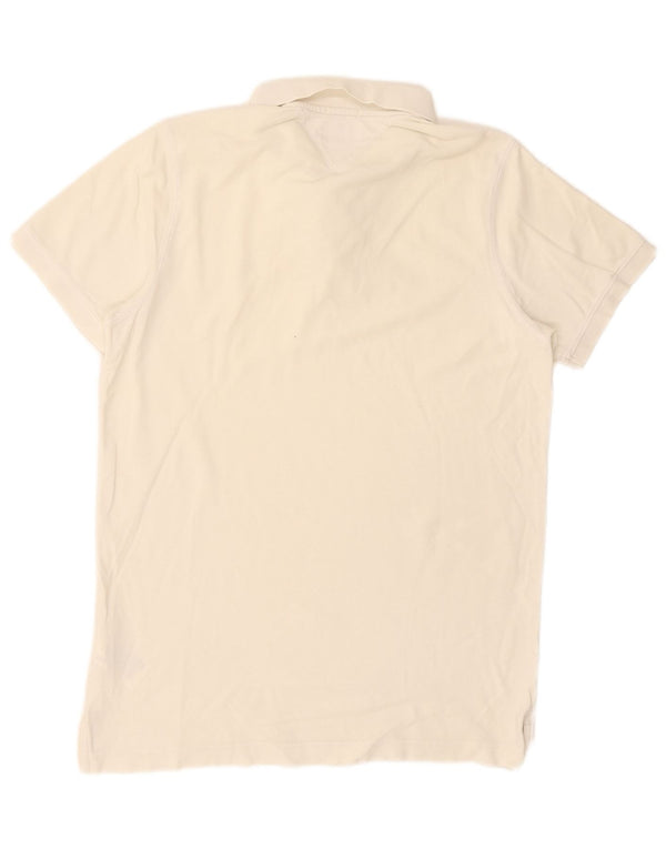 Polo da uomo Tommy Hilfiger XL in cotone bianco sporco