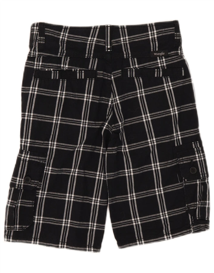 Pantaloncini cargo da ragazzo Wrangler 9-10 anni W25 in cotone a quadri neri