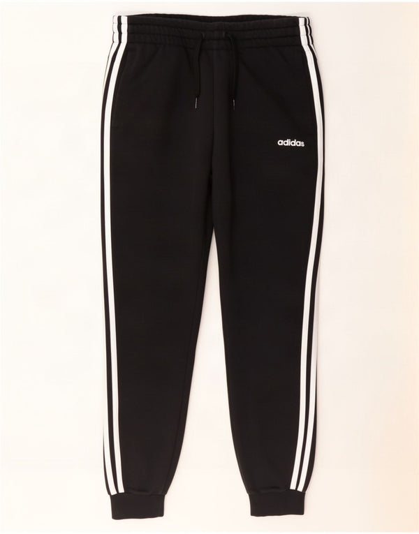 Adidas Pantaloni da tuta da donna Joggers UK 8/10 Small Nero Cotone