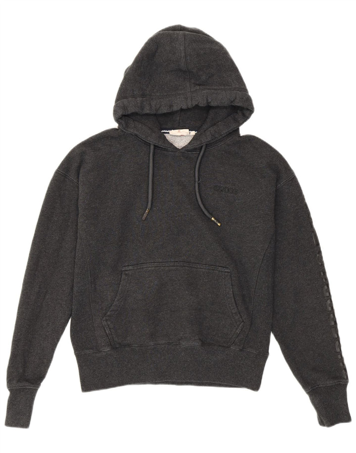Maglione oversize con cappuccio da donna Superdry UK 10 piccolo cotone grigio