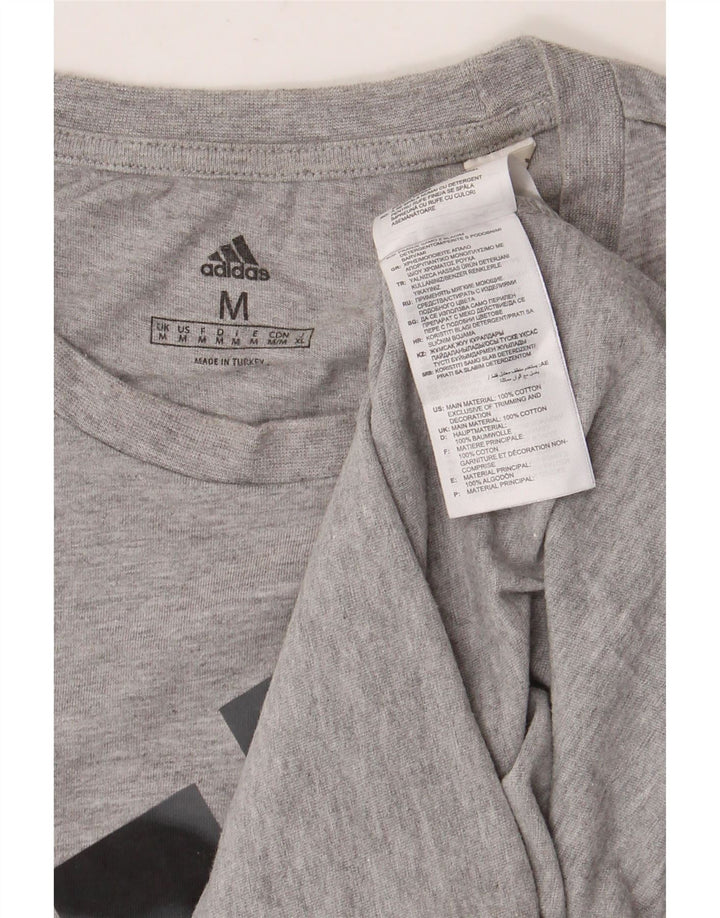 T-shirt grafica da uomo ADIDAS Top in cotone mélange grigio medio