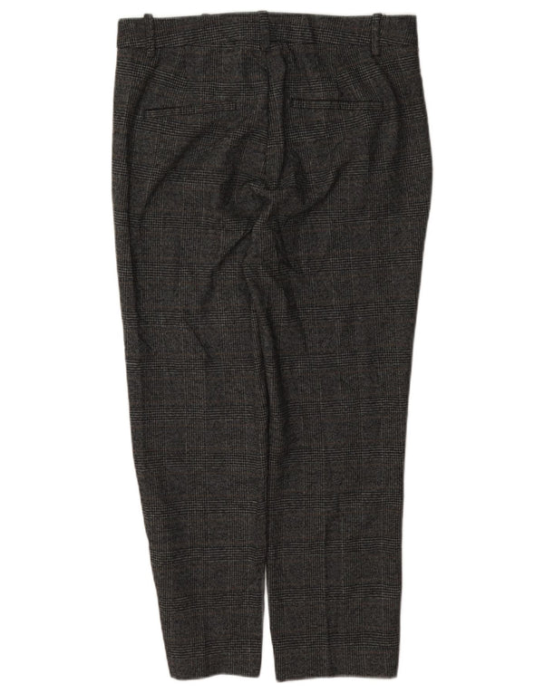 Pantaloni corti da donna Zara medi W28 L24 poliestere a quadri grigi