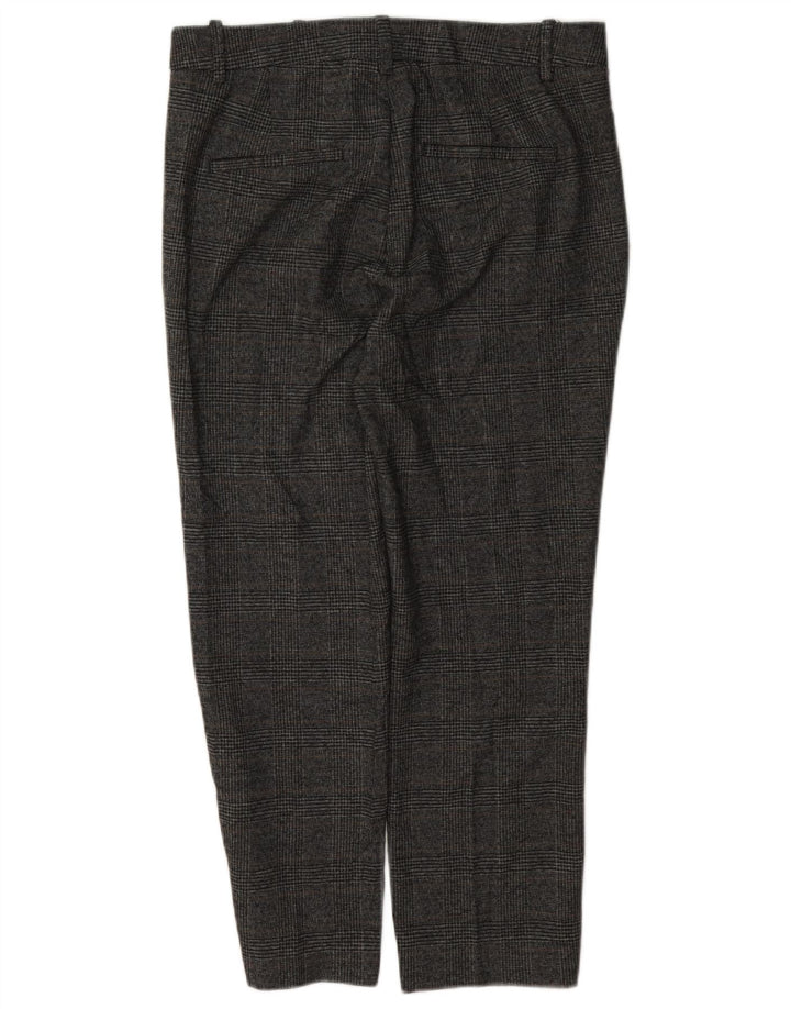 Pantaloni corti da donna Zara medi W28 L24 poliestere a quadri grigi