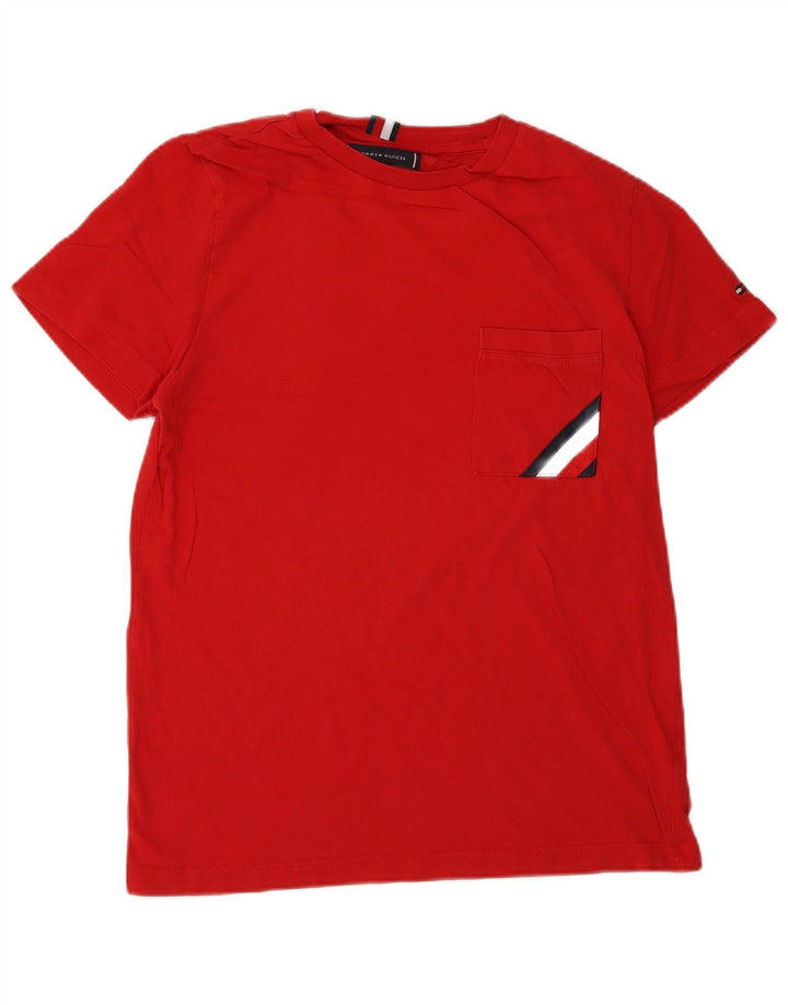 T-shirt da uomo Tommy Hilfiger Top piccola in cotone rosso